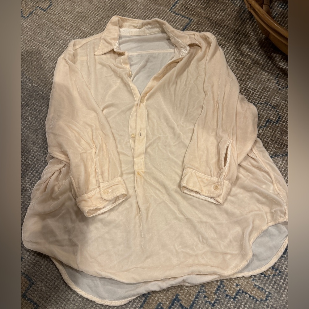 CP Shades Cream Velvet Shirt